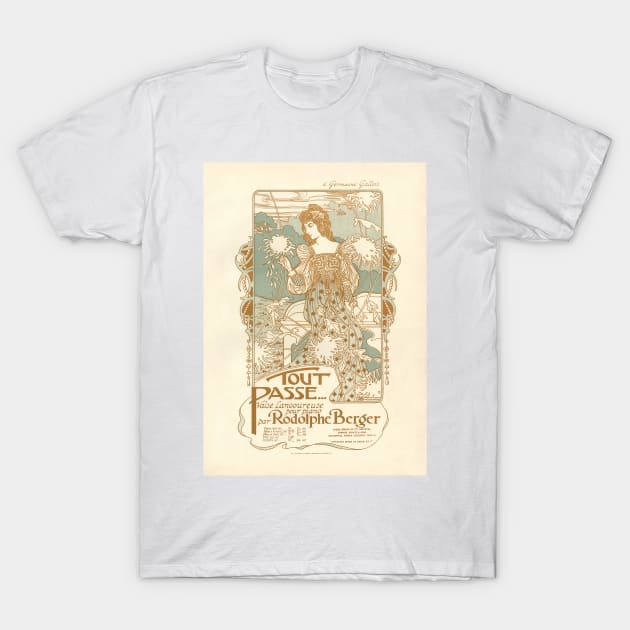 Art Nouveau Sheet Music Cover T-Shirt by NEILBAYLIS